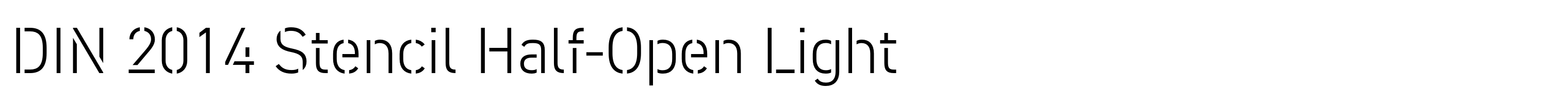 DIN 2014 Stencil Half-Open Light